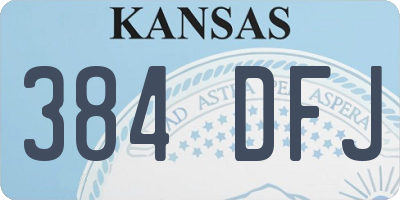 KS license plate 384DFJ