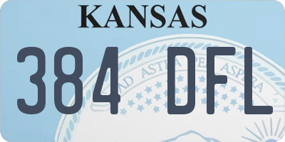 KS license plate 384DFL