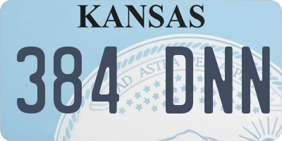 KS license plate 384DNN