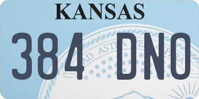 KS license plate 384DNO