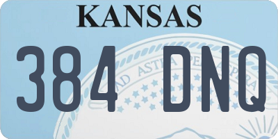 KS license plate 384DNQ