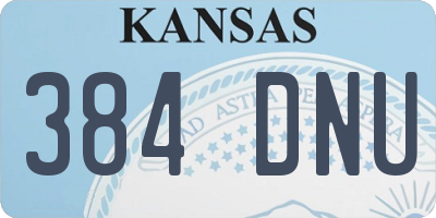 KS license plate 384DNU