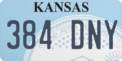KS license plate 384DNY