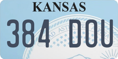 KS license plate 384DOU