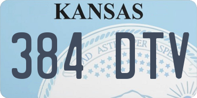 KS license plate 384DTV