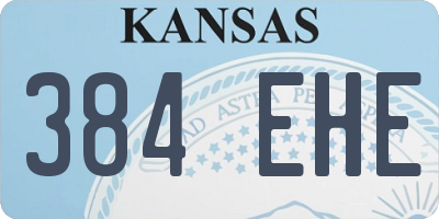 KS license plate 384EHE