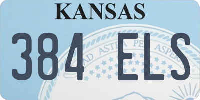 KS license plate 384ELS