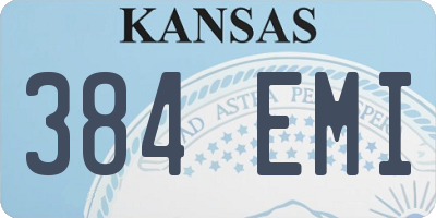 KS license plate 384EMI