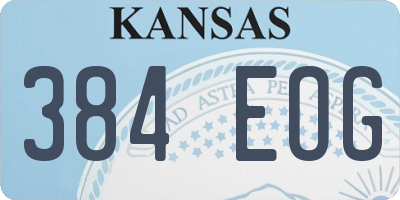 KS license plate 384EOG