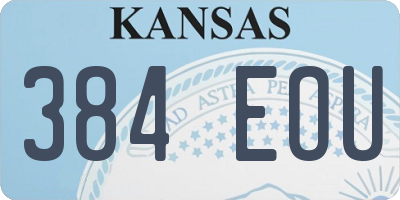 KS license plate 384EOU