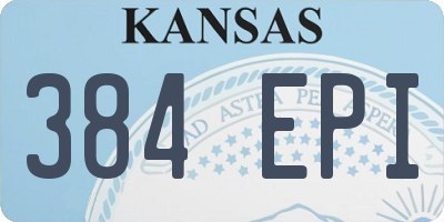 KS license plate 384EPI