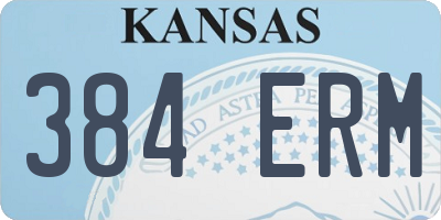 KS license plate 384ERM
