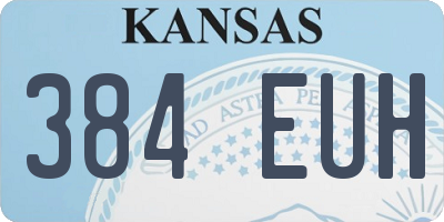 KS license plate 384EUH