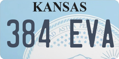 KS license plate 384EVA