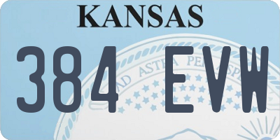 KS license plate 384EVW