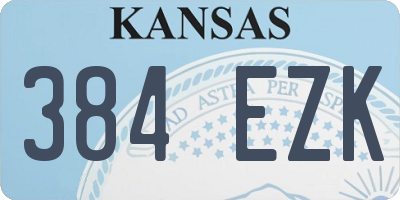 KS license plate 384EZK