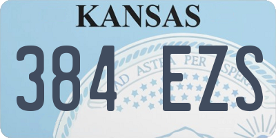 KS license plate 384EZS