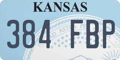 KS license plate 384FBP