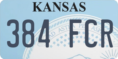 KS license plate 384FCR