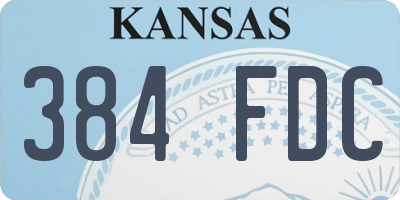 KS license plate 384FDC
