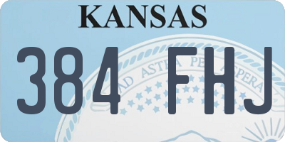 KS license plate 384FHJ