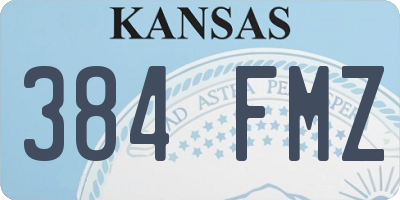 KS license plate 384FMZ