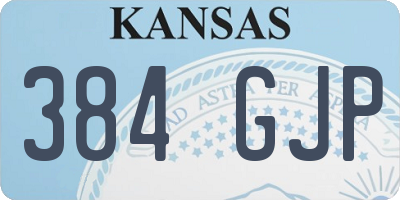 KS license plate 384GJP