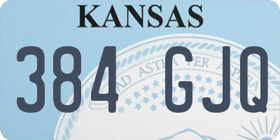KS license plate 384GJQ