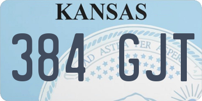 KS license plate 384GJT