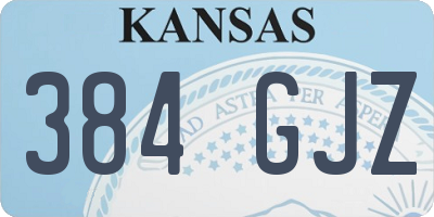 KS license plate 384GJZ