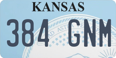 KS license plate 384GNM