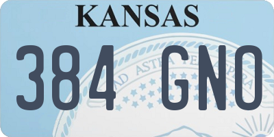 KS license plate 384GNO