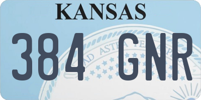 KS license plate 384GNR