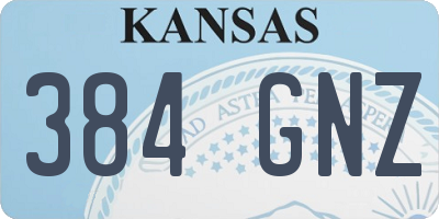 KS license plate 384GNZ