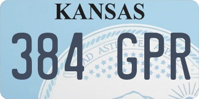KS license plate 384GPR