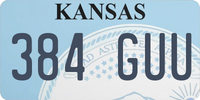 KS license plate 384GUU