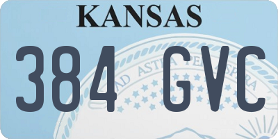 KS license plate 384GVC
