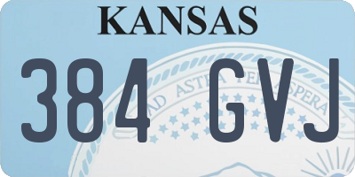 KS license plate 384GVJ