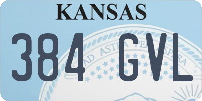 KS license plate 384GVL