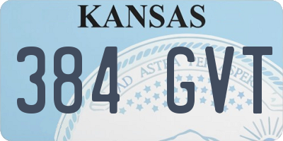 KS license plate 384GVT