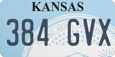 KS license plate 384GVX