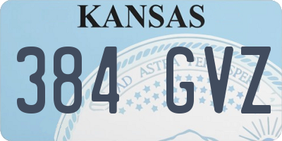 KS license plate 384GVZ