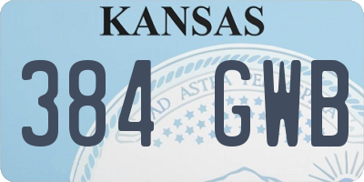 KS license plate 384GWB