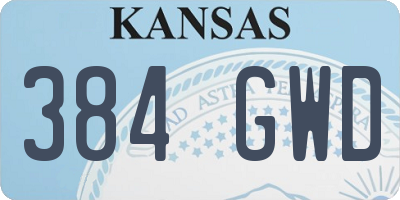 KS license plate 384GWD
