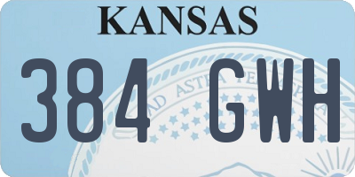 KS license plate 384GWH
