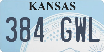 KS license plate 384GWL