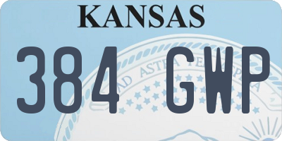 KS license plate 384GWP