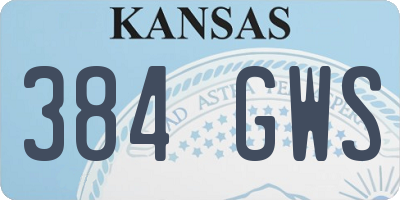 KS license plate 384GWS