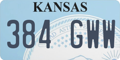 KS license plate 384GWW