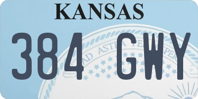 KS license plate 384GWY